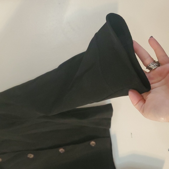 Manuka Black Short Boxy Coat Size Small Medium Oversized Button Streetwear - Picture 3 of 11